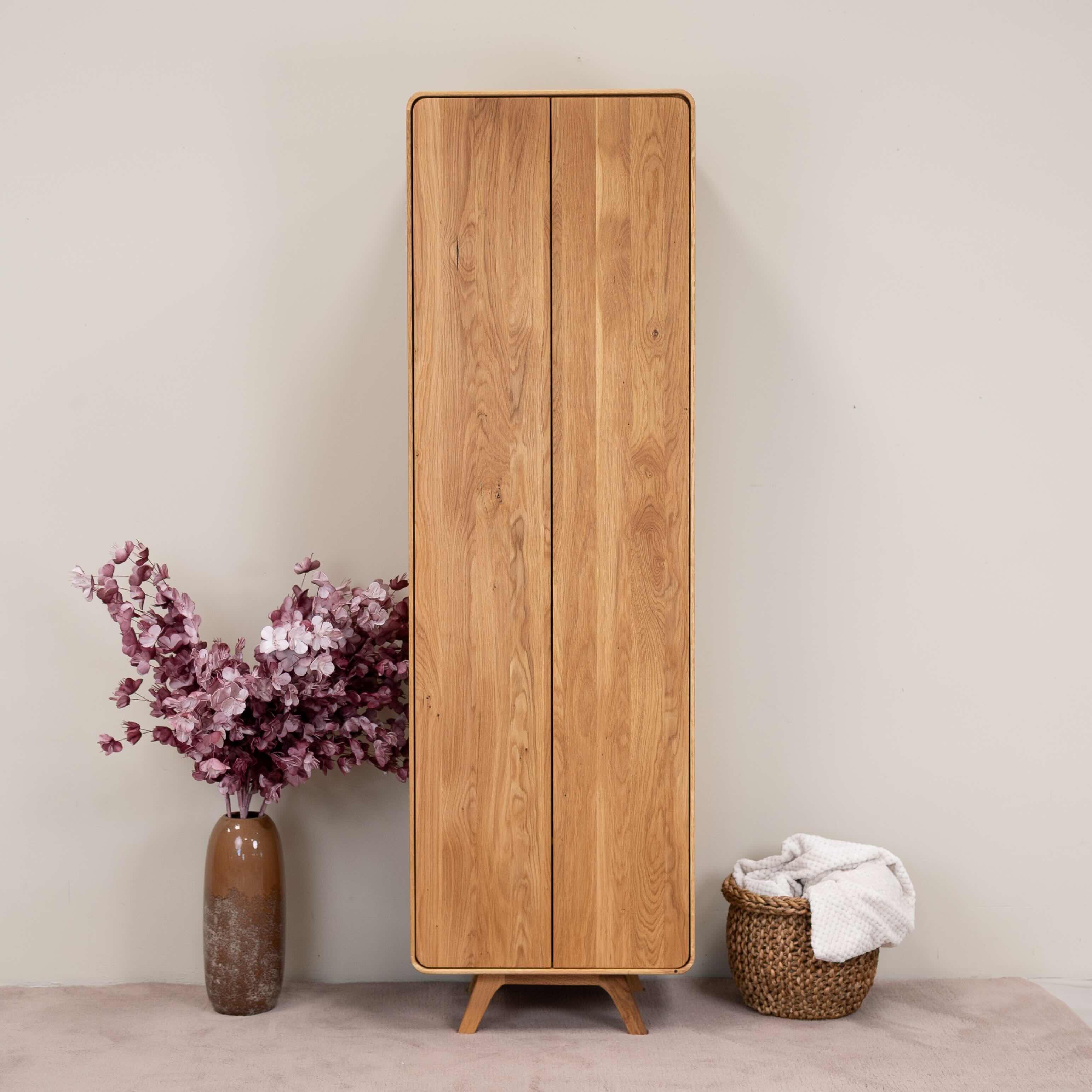 Armoire dressing 2 portes en bois massif de chêne